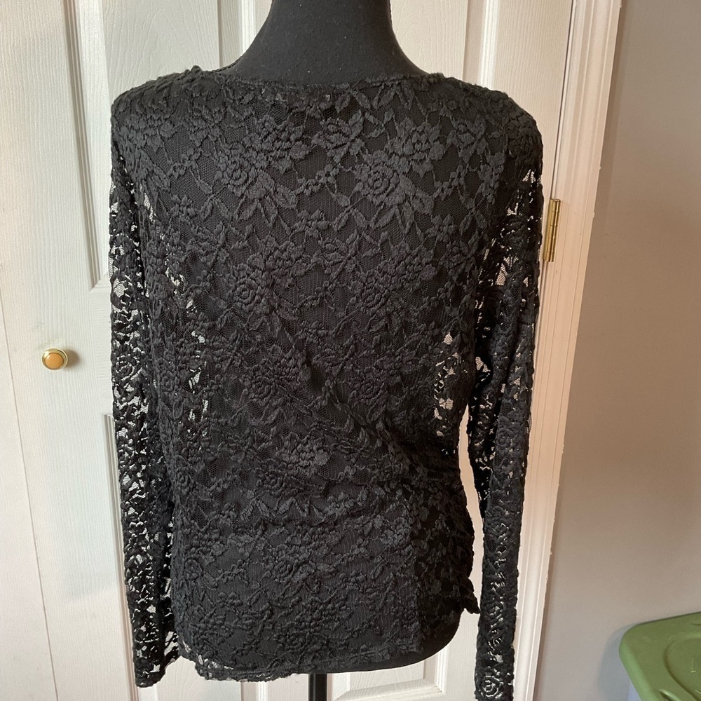 Derek Heart sheer lace top. Size XL. Long sleeve. - Picture 4 of 5